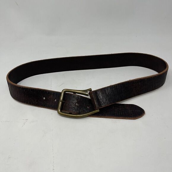 Streets Ahead Leather belt with slanted buckle Made in Italy Sz S main image 8